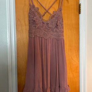 Dry Goods Lace Chemise in Mauve
